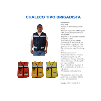 Chaleco Tipo Brigadista Poliester / Algodón